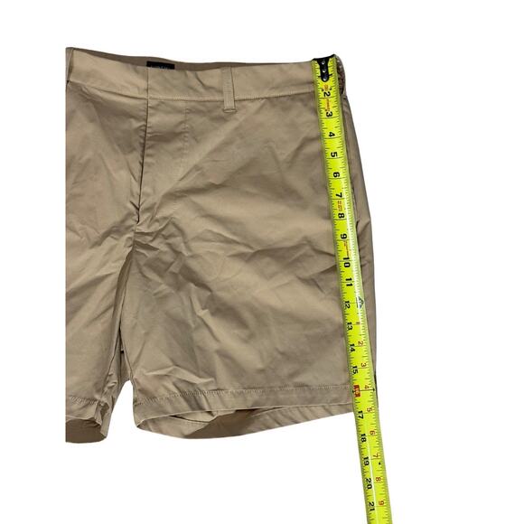 J.Crew 7” Inseam Khaki Chino Shorts Size 35 Beige Flat Front Fair Trade - Picture 3 of 4